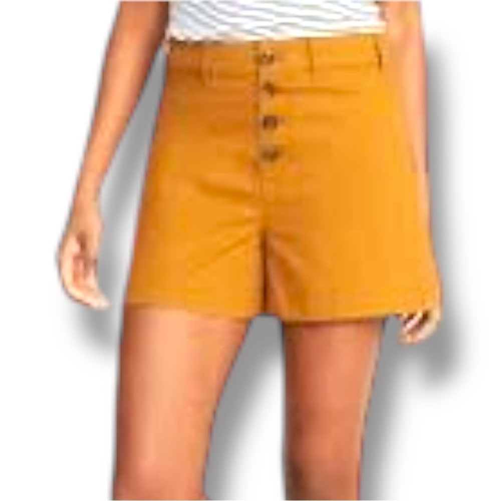 NWT Old Navy Sizes 4, 10 Tobacco Leaf High-Waisted Button-Fly Twill Shorts